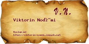 Viktorin Noémi névjegykártya